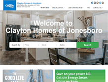 Tablet Screenshot of claytonhomesjonesboro.com